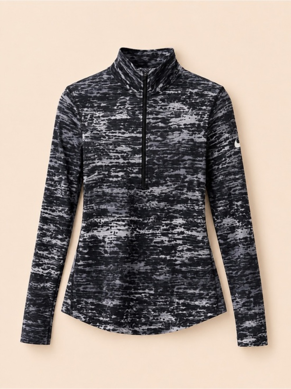 Nike Black/Gray Quarter-Zip Athletic Pullover – Size Small
